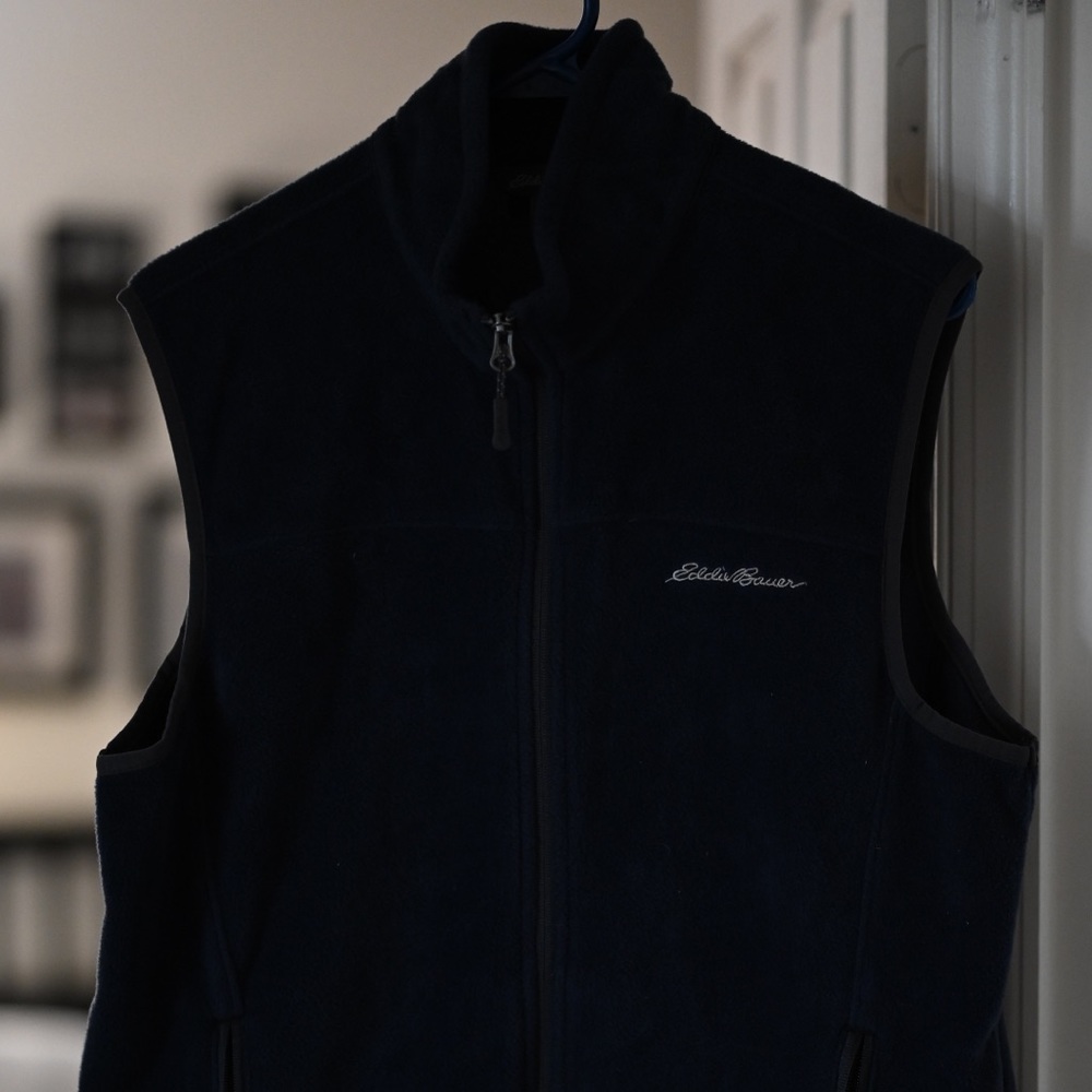 Eddie Bower Navy Fleece Vest
